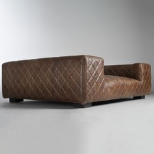 LUXUS Hundesofa • Hundebett • Hundeplatz • Hundekissen Edoardo 60cm vegane Leder