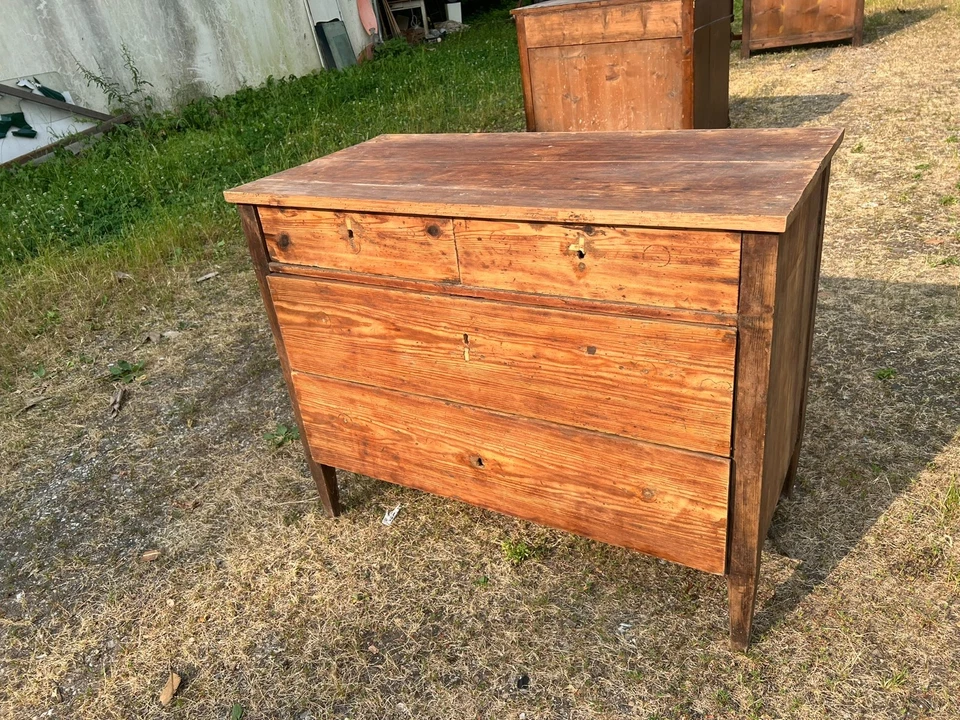 COMO' IN LEGNO MASSELLO LUIGI XVI DELL'ULTIMO QUARTO DEI PRIMI DEL800 - Immagine 2 di 4