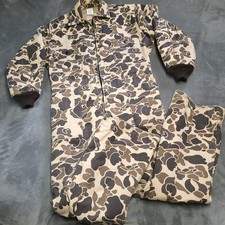 Vtg Walls Blizzard-Pruf XL USA Insulated Duck Camouflage Coveralls Jumpsuit