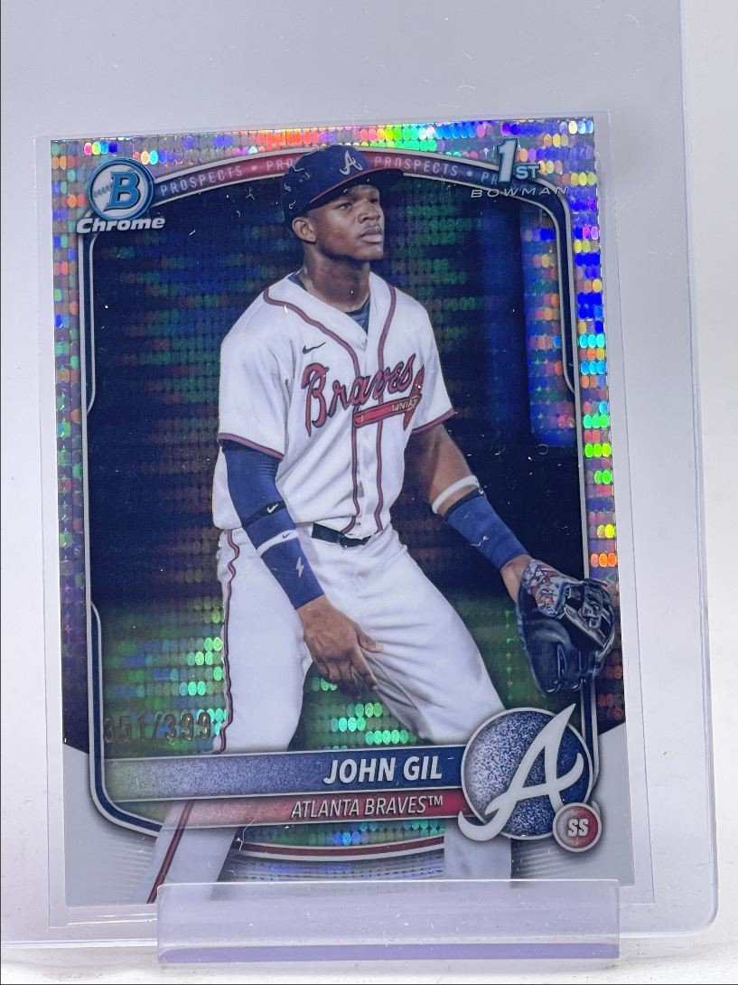JOHN GIL 2025 BOWMAN CHROME 1ST PULSAR BRAVES /399 Q4871