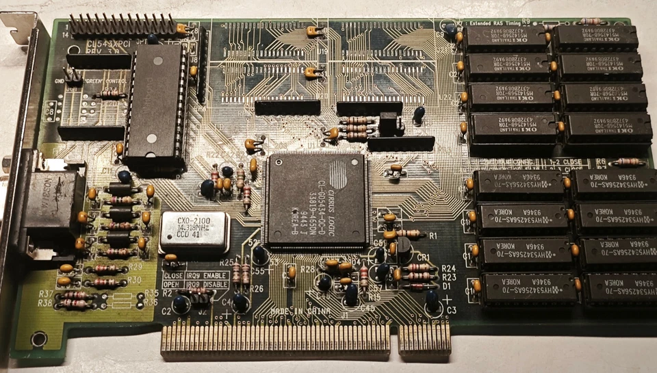 PCI VGA Card QDI COMPUTER CL543XPCI Rev 3.0 (Cirrus Logic CL-GD5434) 2 MB RAM - Image 2 of 4