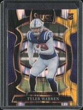 2025 Panini Select - Concourse Tyler Warren #33 Black & Yellow Shock Prizm (RC)