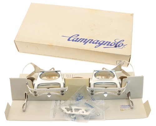 Campagnolo C Record Ergonomic 2nd Gen Pedals Medium Clips Pista Strada NOS NEW - 第 1/11 張圖片