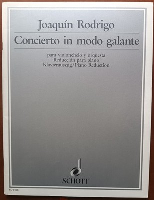 JOAQUIN RODRIGO CONCERT EN MODA GALANTE VIOLONCELLO ED8158
