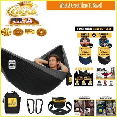 Camping Hammock Portable 500lbs With Tree Straps for Backpacking Outdoors