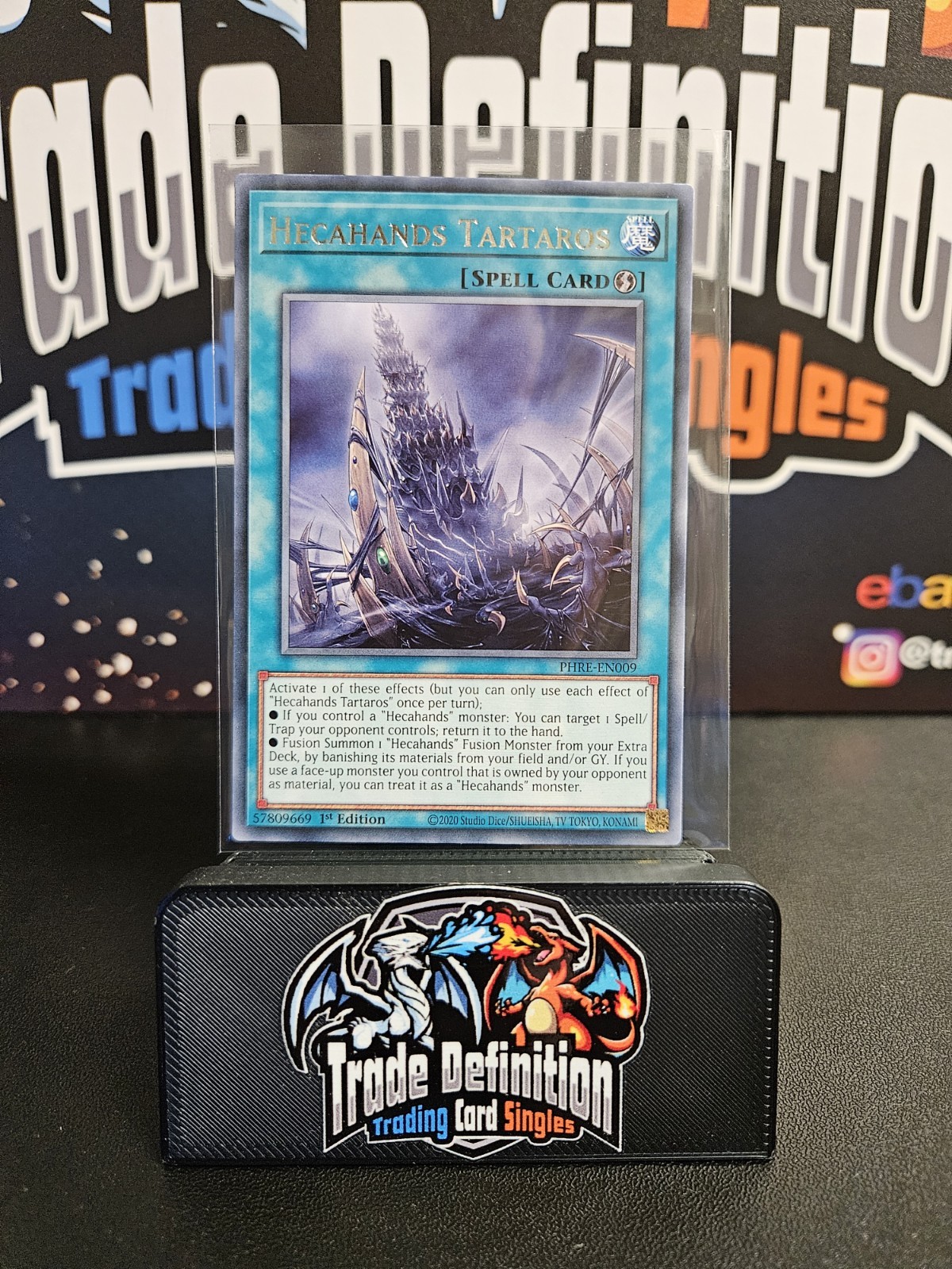 PHRE-EN009 Hecahands Tartaros : Rare 1st Edition Mint YuGiOh Card