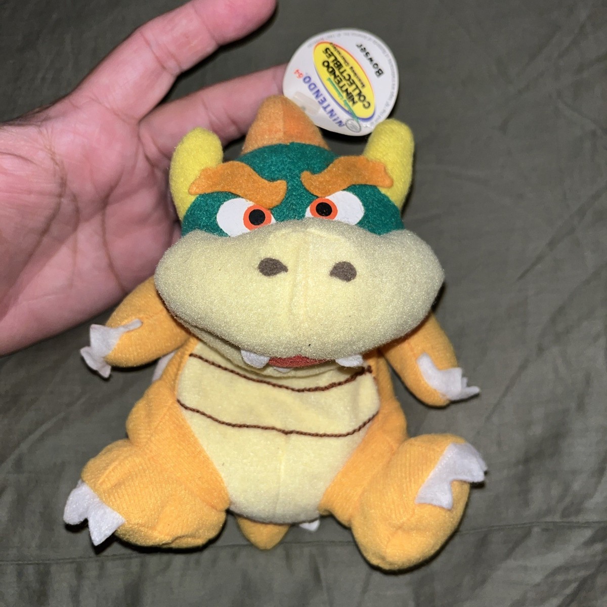 Vtg 1997 Nintendo BD&A Super Mario 64 Bowser Bean Bag Plush Doll w
