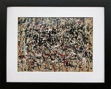 Jackson Pollock "Untitled 1949 " CUSTOM FRAMED Art Abstract Contemporary