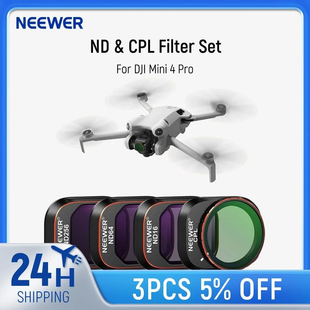 Neewer Filter Set for DJI Mini 4 Pro 4-Pack 6-Pack 8-Pack ND PL CPL Camera Lens