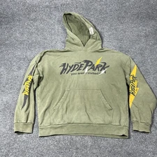Hyde Park Hoodie Sweatshirt Mens XL Olive Green You Aren't Invited Lightning