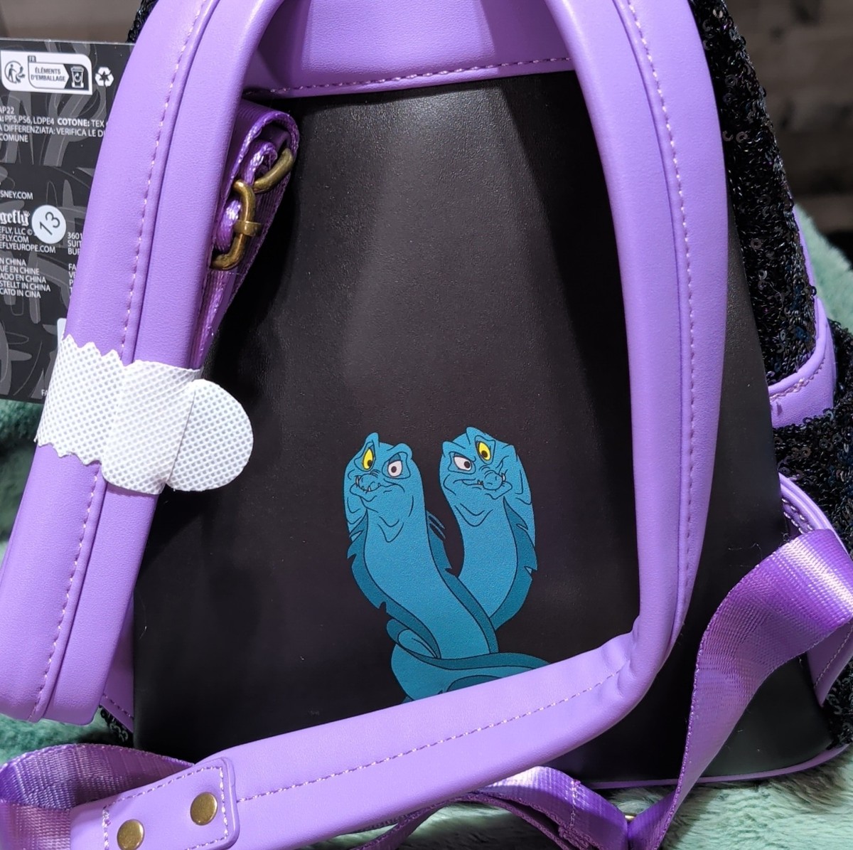 Loungefly Ursula Sequin Mini Backpack - Black, Purple, White, Blue, Gold Loungefly Disney Ursula Mini Backpack Sequin Purple Black | eBay main image 2