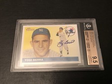 2004 Topps Heritage YOGI BERRA Real One BGS 9.5 Auto 10 Yankees HOF
