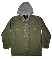 Genuine Dickies Jacket Mens S Hoodie Shirt Jacket Quilted Lined Workwear Chore