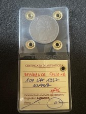 100 lire 1957 qfdc perizia.