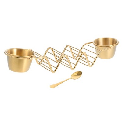  2 Pcs Hollowed Stainless Steel Tortilla Holder Kitchen Accessory
