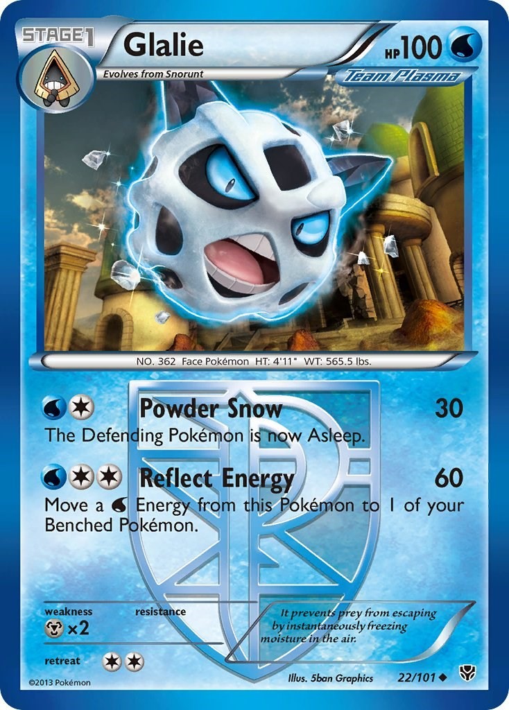 Glalie (Team Plasma) Plasma Blast 22/101 LP Pokemon