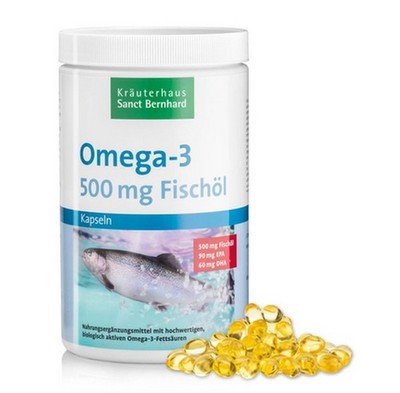 Sanct Bernhard Omega-3-Fischölkapseln 500mg 1000 Stk (51,40 EUR/kg)