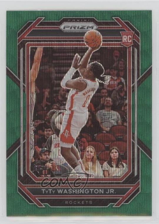 2022-23 Panini Prizm Green Wave Prizm TyTy Washington Jr #243 1u6