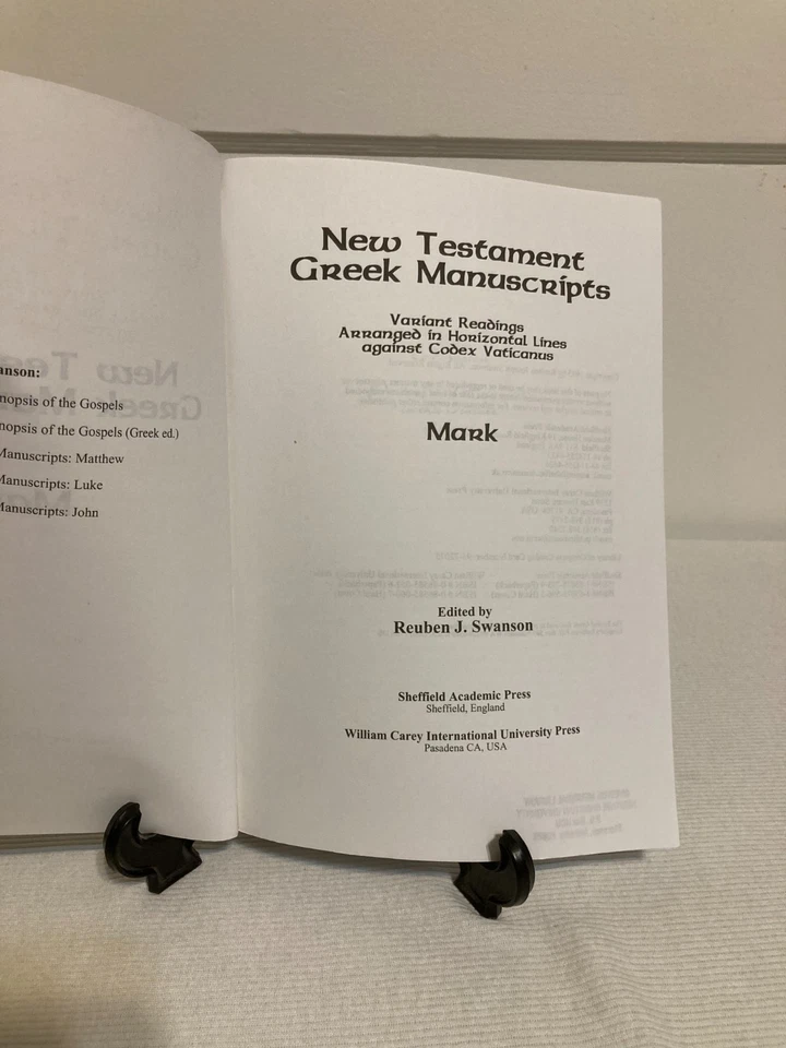 New Testament Greek Manuscripts: Mark by Reuben Swanson (PB, 1995, G) Foto 3 de 4
