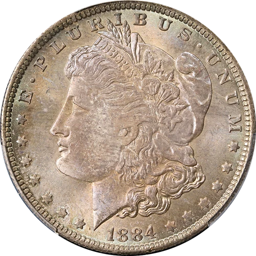 1884-O Morgan Silver Dollar PCGS MS65 - Toning