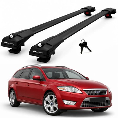 2X Roof Bars for Ford Mondeo Mk3 2009-2013 Lockable Roof Rack Cross Bars Black