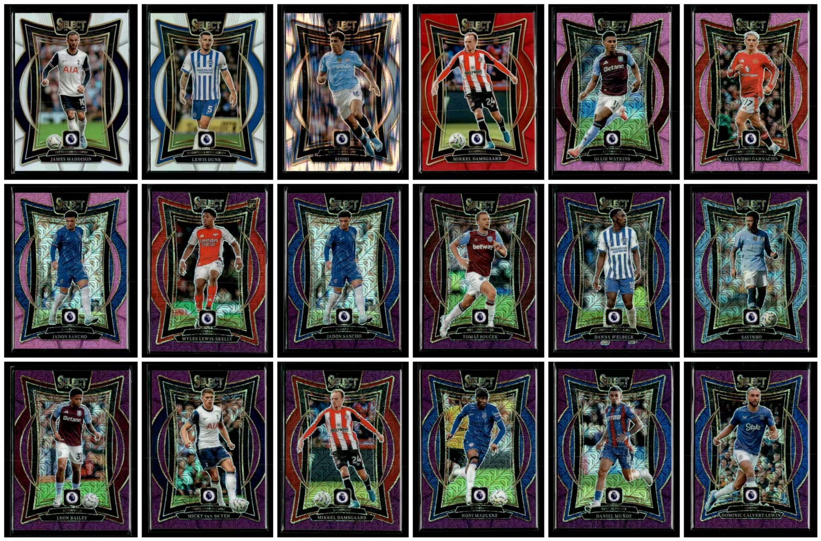Jadon Sancho 2024-25 Panini Select Premier League Terrace 18 Cards Lots [dbz26