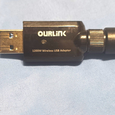 OURLINK 1200M USB 3.0 Wi-Fi Adapter w/ External Antenna 1200Mbps Black