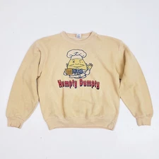 Vintage 80's Soffe Sweats Humpty Dumpty Crewneck Novelty Sweatshirt Adult Medium