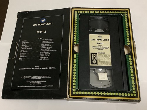 Peter Yates' Bullitt 1968 VHS Warner Big Box 1980 Release WB1029 - Picture 2 of 10