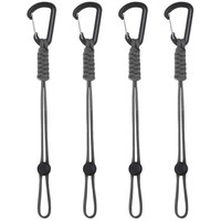 FüR Paracord SchlüSselanhäNger Mit Clips 4Er Pack [Grau]