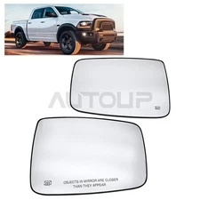 for Dodge Ram 1500 2500 Exterior Mirror Glass Heated Power Passenger Driver Side