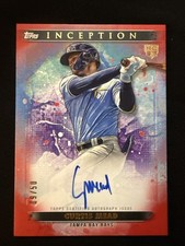 2024 Topps Inception Curtis Mead Rookies and Emerging Star Auto RC Red #/50
