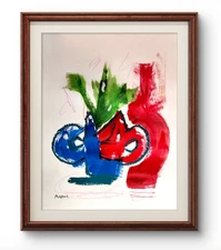 Original Art Plant 5 14x11 Abstract Expressionist Painting On Paper