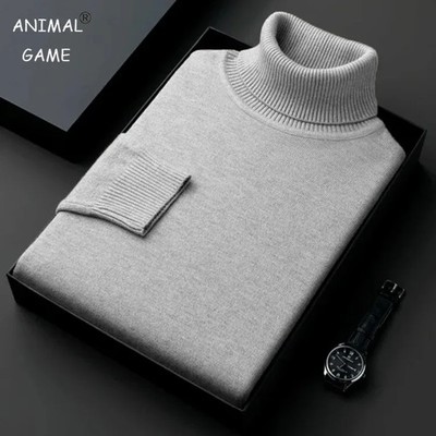 Herren Rollkragen Pullover Sweatshirt Pulli Zipper Sweater Shirt Langarmshirt