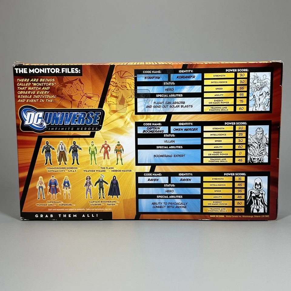 Figuras de 4" DC Universe Crisis Series Starfire, Raven & Captain Boomerang - Paquete de 3 Foto 4 de 4