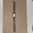 Seiko Tank Watch Women 13mm White Dial Two Tone Rectangle 2e20-7021 New Battery