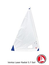 Ventoz Laser Radial Vela 5.7 m2 (ILCA 6) -Blu Rinforzi