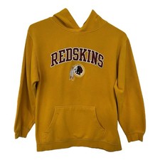NFL Team Apparel Washington Redskins Hoodie Youth XL no Tag Yellow Embroidered