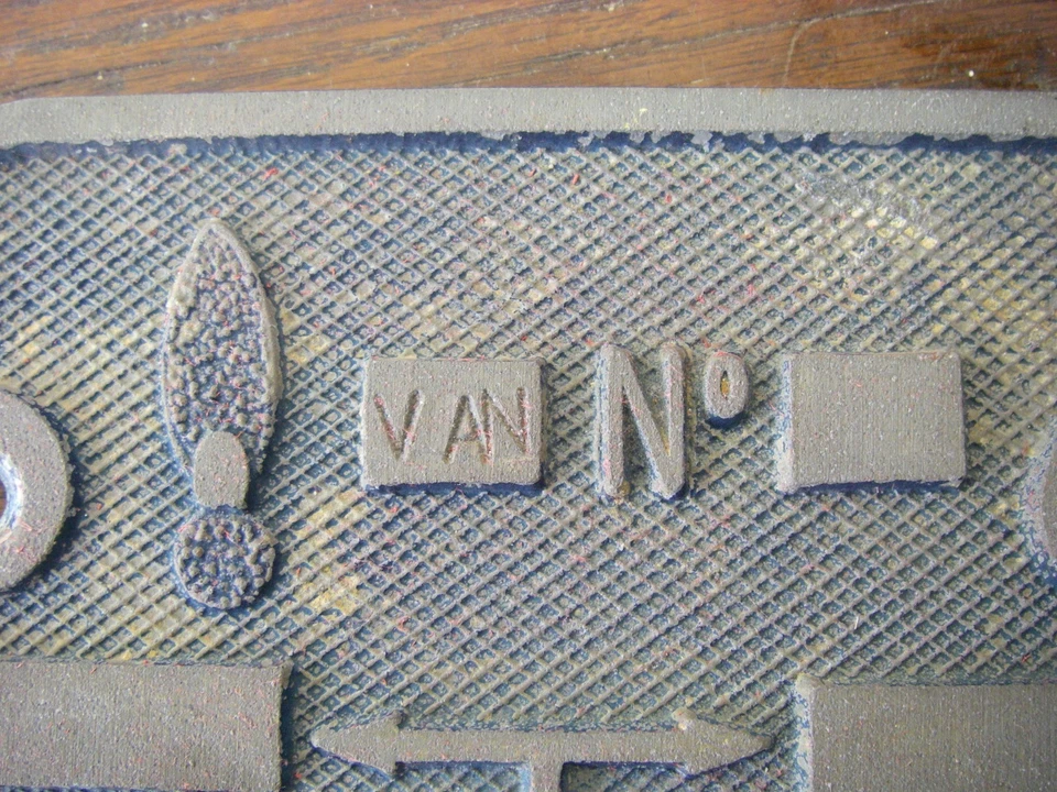 réformé plaque de signalisation rectangulaire affleurant gaz GDF en fonte d'alu - Photo 2/4