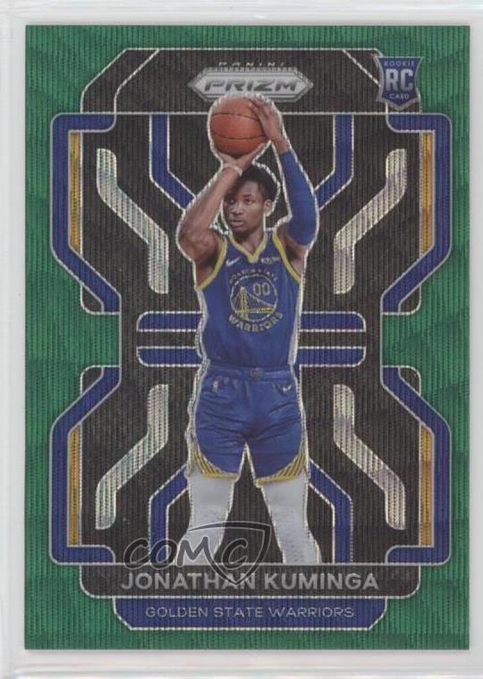 2021-22 Panini Prizm Green Wave Prizm Jonathan Kuminga #307 02ez