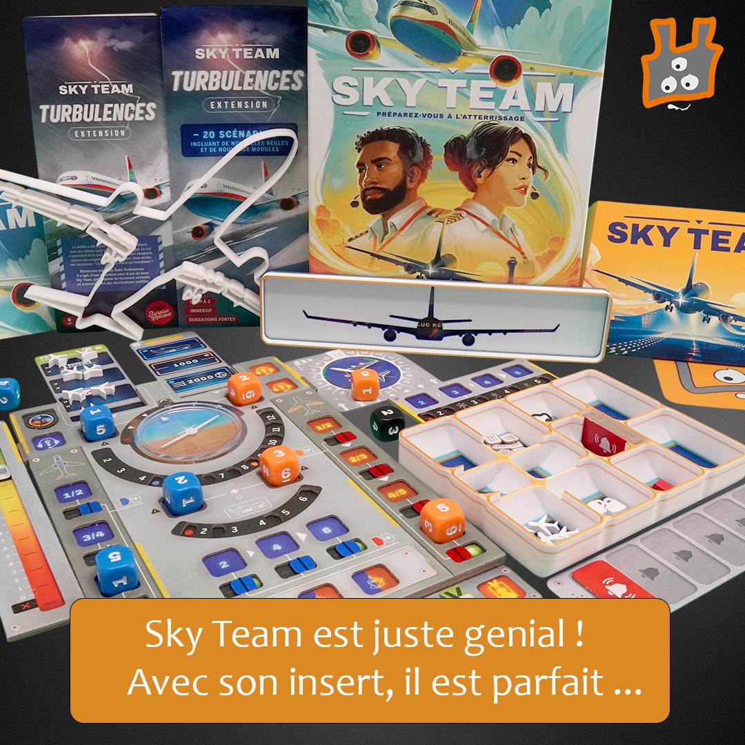 Insert Sky Team organiseur boîte jeu de société extension Turbulances