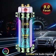 9.0 Farad Capacitor Car Audio Digital Voltage Power Amp Sub Modified with LED