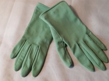 Vintage Ladies Dress Gloves Green Size Small 6-6.5  G