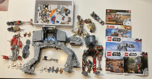 Lego Star Wars lot - At-At, AT-ST, Pasaana Speeder Chase, Swoop Bikes, Tatooine