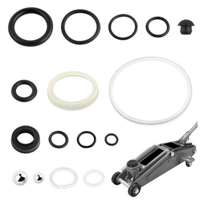 16PCS Hydraulic Jack Seal Kit,3 Ton Floor 0.53*0.53*0.47 inch, Black 