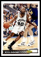 1992-93 Upper Deck Willie Anderson San Antonio Spurs #170