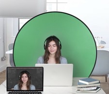 Green Screen Collapsible Polyester Backdrop, 43 inches, Opaque