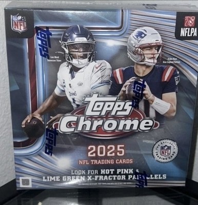 2025 Topps Chrome NFL Football Mega Box Factory Sealed 