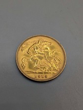 1913 George V gold half sovereign coin, 22 carat Royal Mint