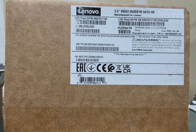 Lenovo 960GB SATA ThinkSystem 02JG559 4XB7A17102 Read Intensive 2.5'' 6Gb/s SSD